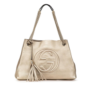 Gucci Medium Leather Soho Chain Tote