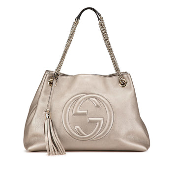 Gucci Medium Leather Soho Chain Tote