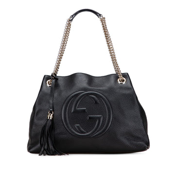 Gucci Medium Leather Soho Chain Tote