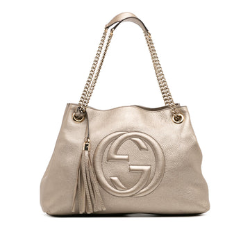 Gucci Medium Leather Soho Chain Tote