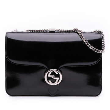 Gucci Medium Patent Dollar Interlocking G Crossbody