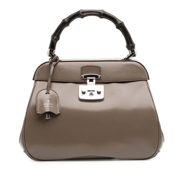 Gucci Medium Smooth Calfskin Bamboo Lady Lock Handbag