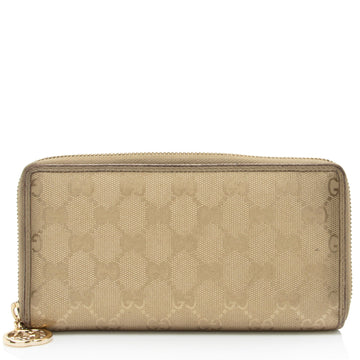 Gucci Metallic GG Imprime Zip Around Wallet (SHF-Q4BvCG)