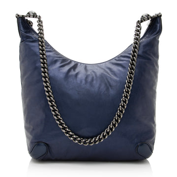 Gucci Metallic Leather Galaxy Medium Chain Hobo (SHF-22828)