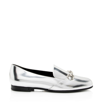 Gucci Metallic Leather Horsebit Loafers - Size 8 / 38 (SHF-N5mNFz)