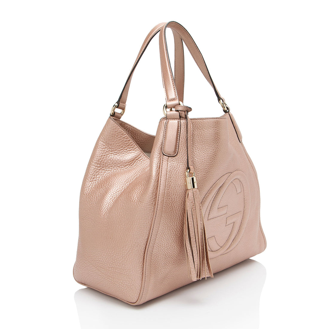 Gucci Metallic Leather Soho Medium Tote