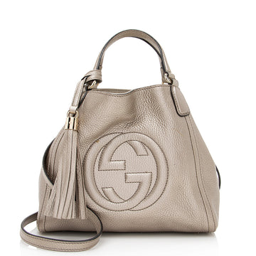 Gucci Metallic Leather Soho Small Tote (SHF-21667)