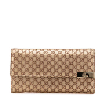 Gucci Metallic Microguccissima Dice Continental Wallet
