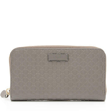 Gucci Microguccissima Leather Zip Around Wallet (SHF-23927)