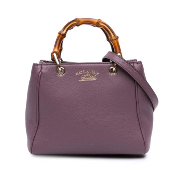 Gucci Mini Calfskin Bamboo Shopper Satchel