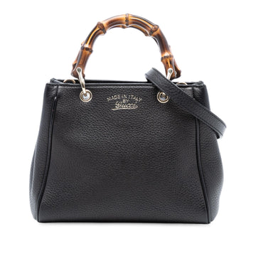 Gucci Mini Calfskin Bamboo Shopper Satchel