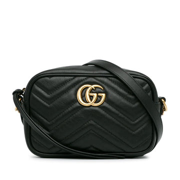 Gucci Mini GG Marmont Matelasse Crossbody Bag (SHG-FuNYR9)