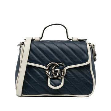Gucci Mini GG Marmont Torchon Top Handle Bag (SHG-WZvkah)