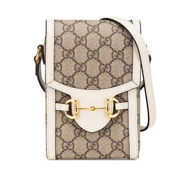 Gucci Mini GG Supreme Horsebit 1955 Crossbody Bag