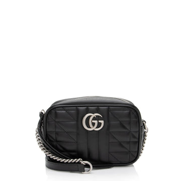 Gucci Mixed Matelasse Leather GG Marmont Aria Mini Chain Bag