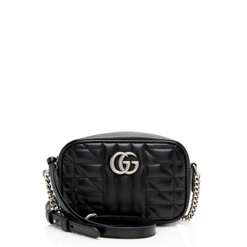 Gucci Mixed Matelasse Leather GG Marmont Aria Mini Camera Bag