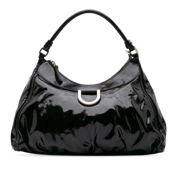 Gucci Patent Abbey D Ring Shoulder Bag