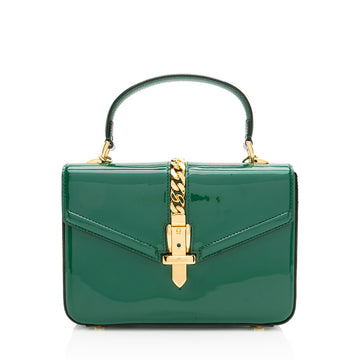 Gucci Patent Leather Sylvie 1969 Mini Top Handle