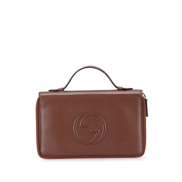 Gucci Pebbled Calfskin Soho Travel Document Case