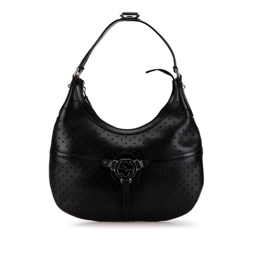 Gucci Perforated Leather Reins Hobo (SHG-MnlrPw)