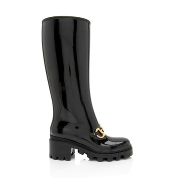 Gucci Rubber Horsebit Tall Boots - Size 7 / 37 (SHF-2lRdpB)