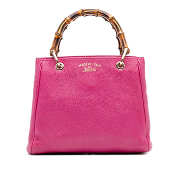 Gucci Small Calfskin Bamboo Shopper Satchel