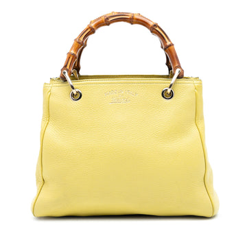 Gucci Small Calfskin Bamboo Shopper Satchel