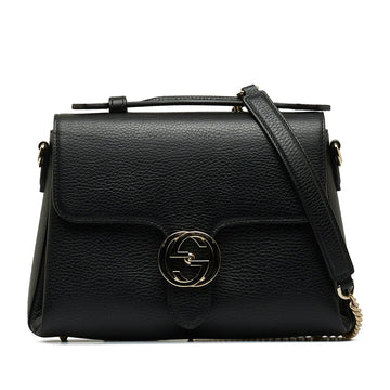 Gucci Small Dollar Calf Interlocking G Satchel (SHG-Wq7x11)