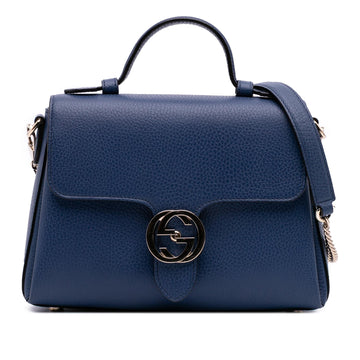 Gucci Small Dollar Calf Interlocking G Satchel