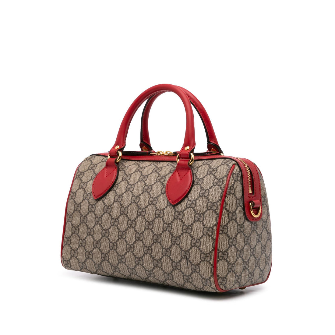 Gucci Small GG Supreme Kingsnake Heart Embroidered Satchel