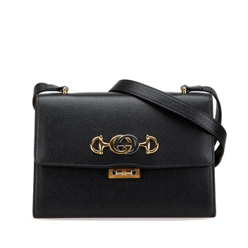 Gucci Small Grainy Calfskin Zumi Flap Crossbody