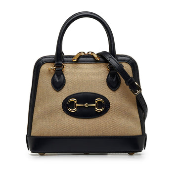 Gucci Small Horsebit 1955 Canvas Top Handle (SHG-SSDUyp)