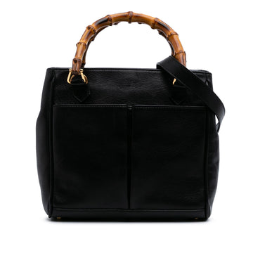 Gucci Small Leather Bamboo Satchel