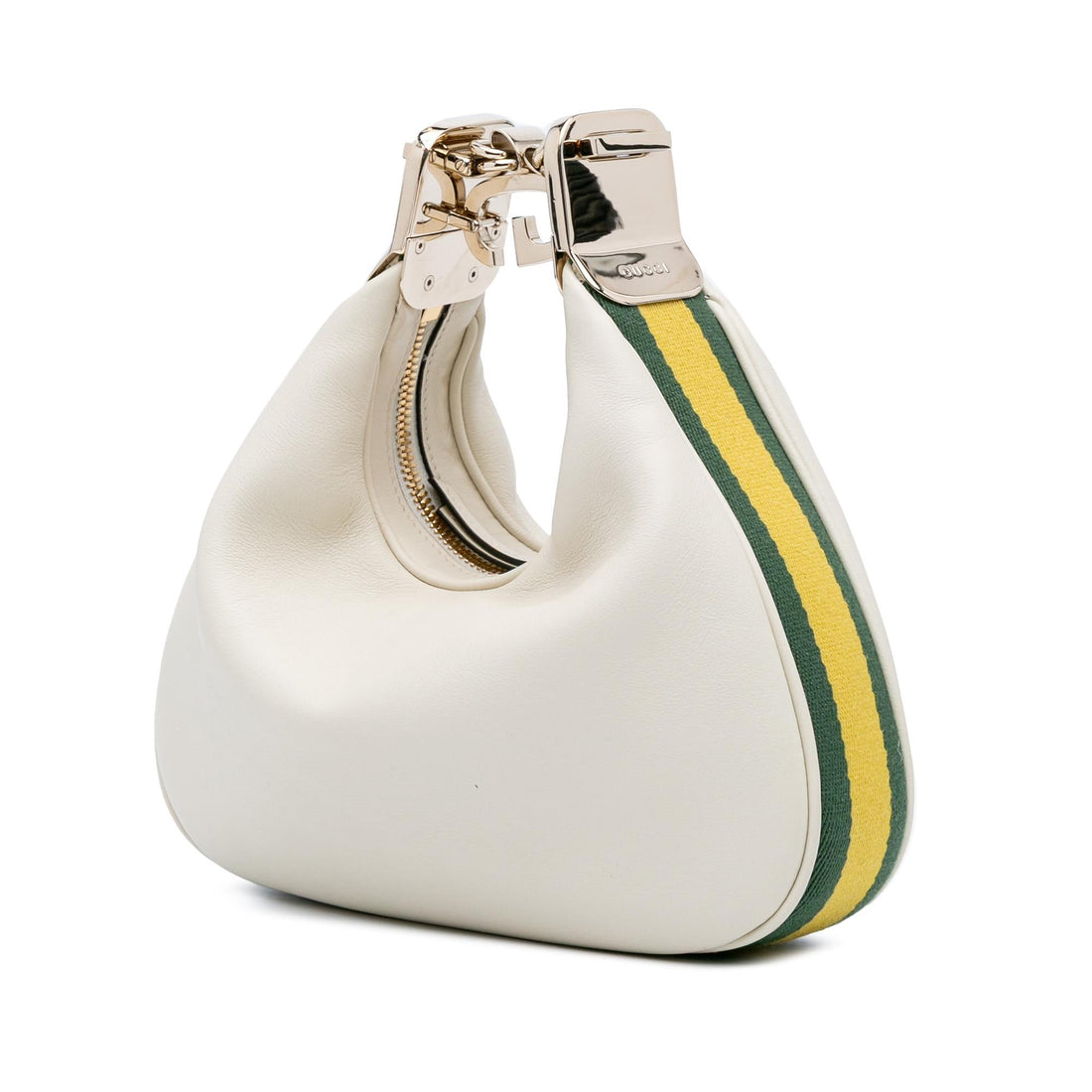 Gucci Small Leather Web Attache Crossbody
