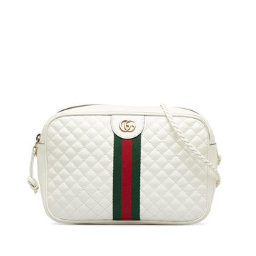 Gucci Small Leather Web Trapuntata Crossbody (SHG-2gYJQ8)
