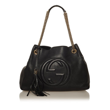 Gucci Soho Chain Leather Tote Bag (SHG-29321)