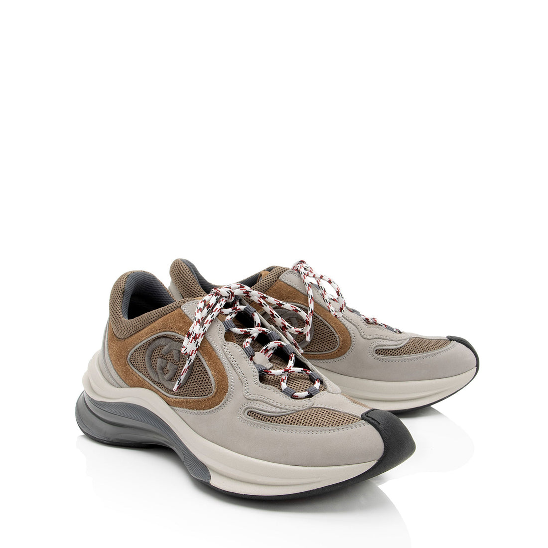 Gucci Suede Interlocking G Run Sneakers - Size 8.5 / 38.5 (SHF-ypaGUY)