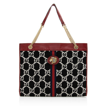 Gucci Tweed Rajah Large Tote (SHF-22899)
