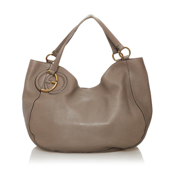 Gucci Twill Leather Tote Bag (SHG-32764)