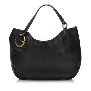 Gucci Twill Leather Tote (SHG-35893)