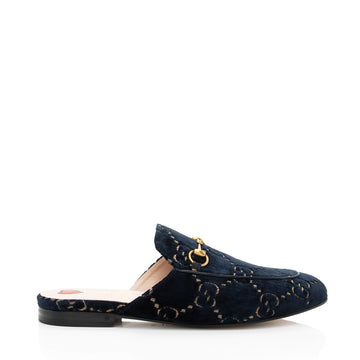 Gucci Velvet Princetown Mules - Size 10 / 40 (SHF-sXPnT2)