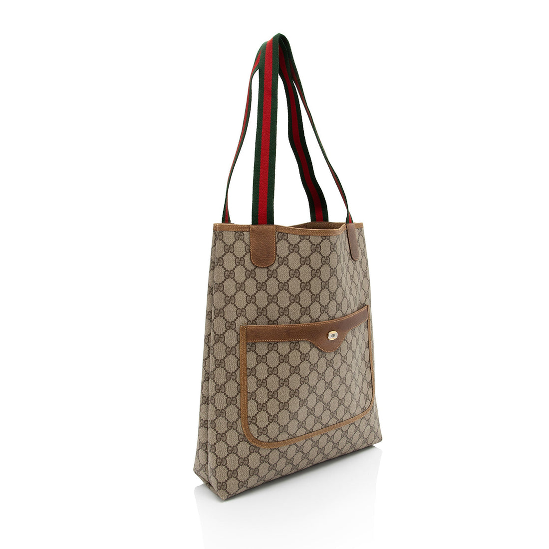 Gucci Vintage GG Plus Web Tote (SHF-2zXCOT)