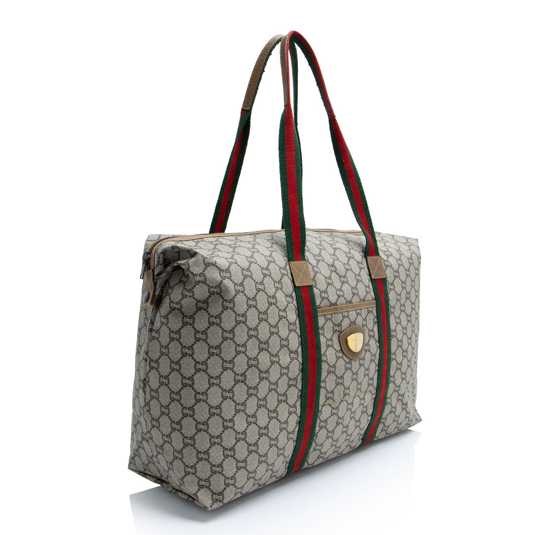 Gucci Vintage GG Plus Web Travel Tote (SHF-eJxKkp)