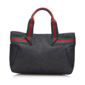 Gucci Web Denim Handbag (SHG-mvpGGk)