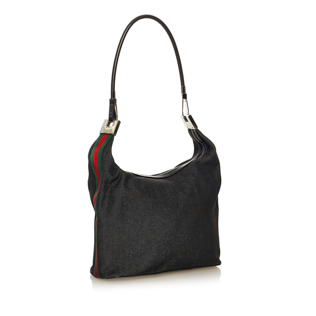 Gucci Web Denim Shoulder Bag (SHG-34386)