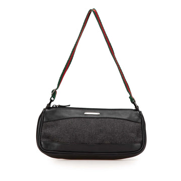 Gucci Web Denim Shoulder Bag
