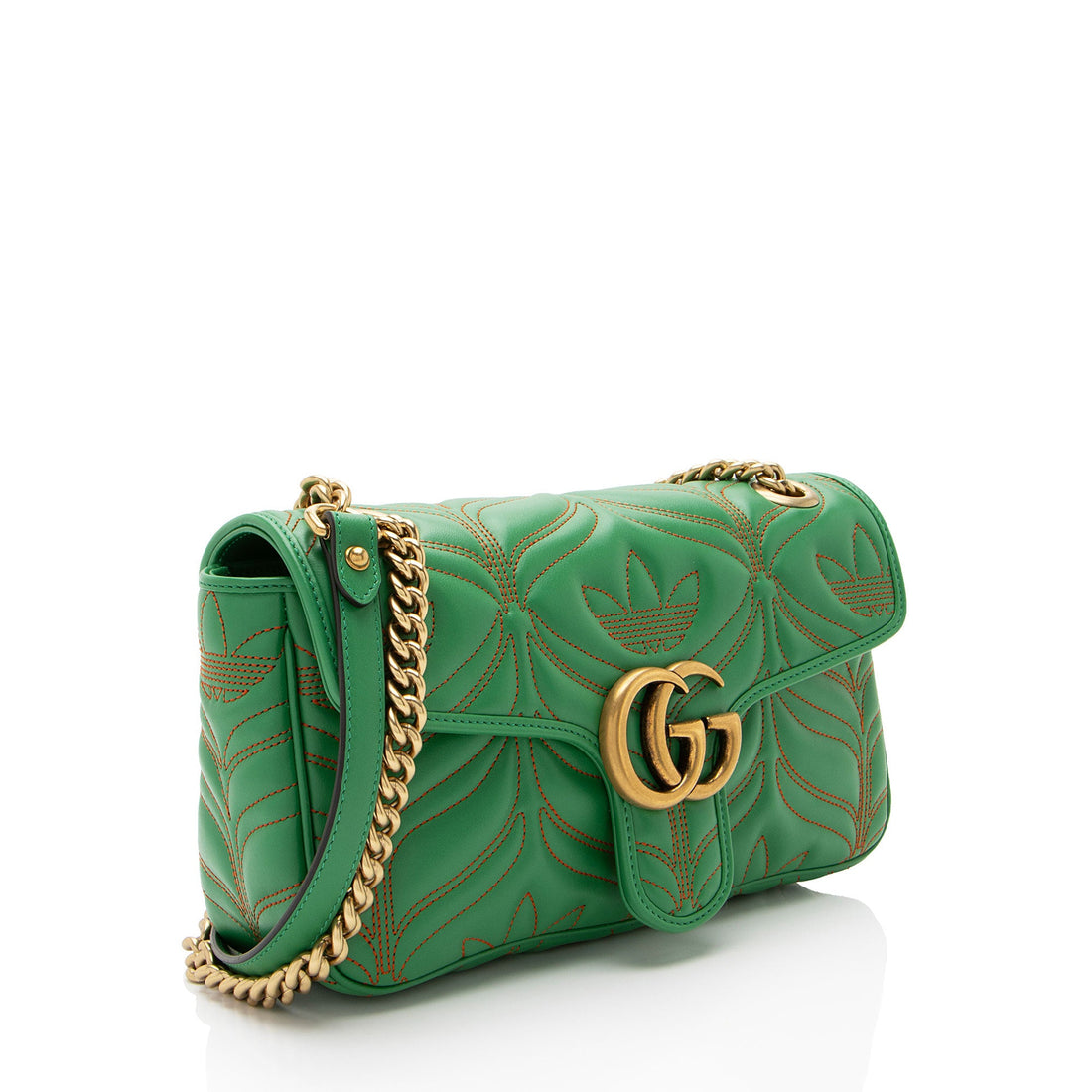 Gucci x Adidas Matelasse Leather GG Marmont Small Flap Bag