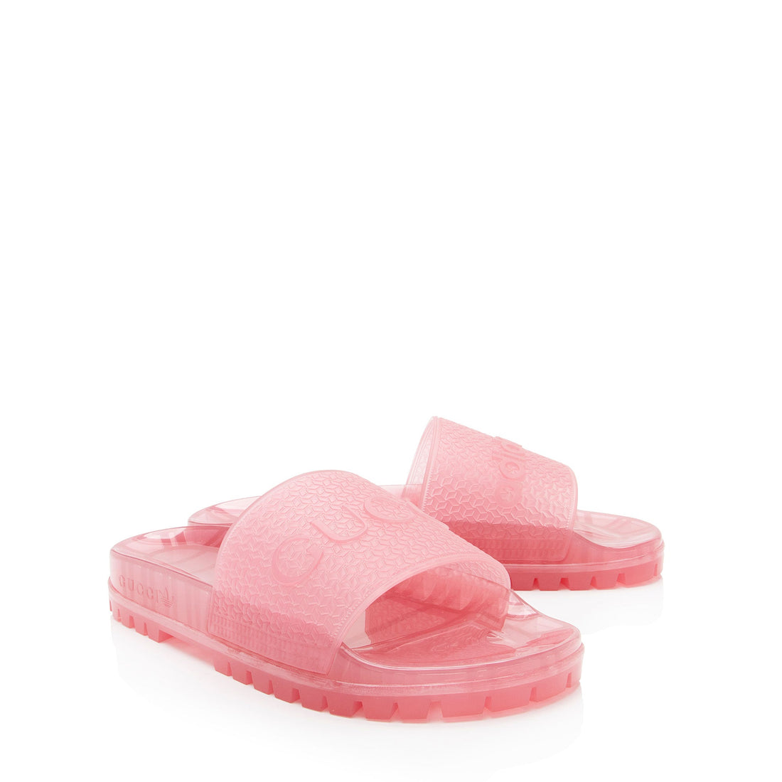 Gucci x Adidas Rubber Logo Slides - Size 9 / 39
