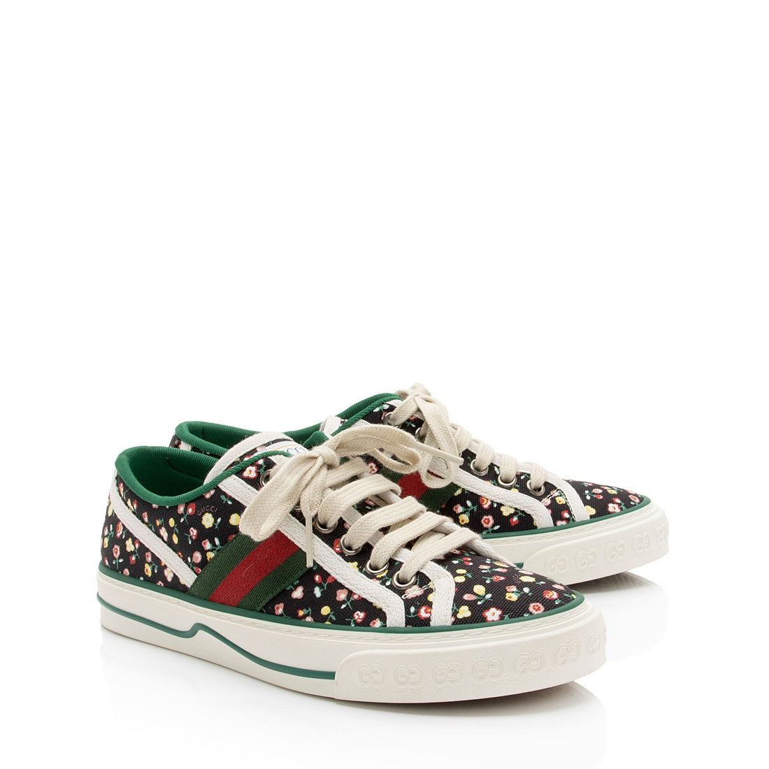 Gucci x Liberty of London Canvas Web Floral 1977 Tennis Sneakers - Size 5.5 / 35.5 (SHF-HajmXI)