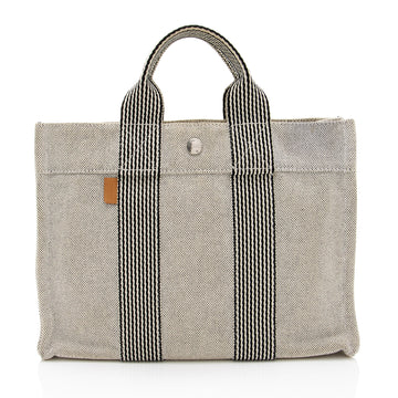 Hermes Toile Fourre Tout PM Tote (SHF-whXNCN)